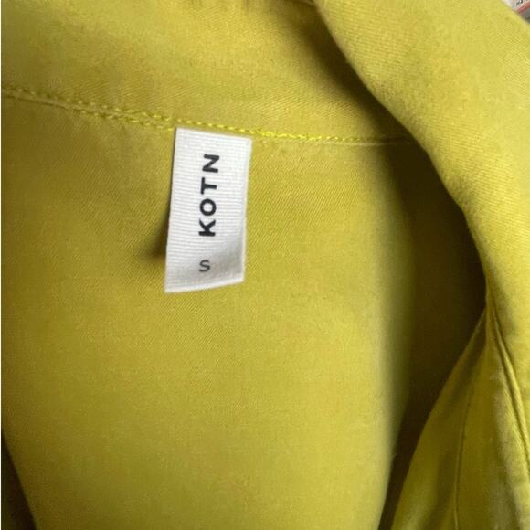 KOTN Flow Unisex Button Down Short Sleeved Top – Chartreuse Yellow Size S - Picture 7 of 8